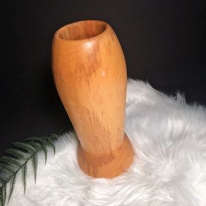 Beautiful Wooden (Box Elder) Vase Treen Ware...